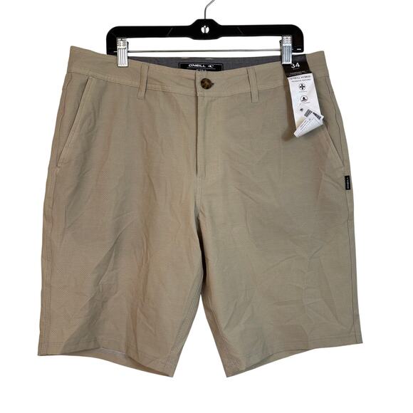 O'neill  Stockton Hybrid Stretch Walkshort Size 34 Fog Cream Summer Minimal - Picture 3 of 12